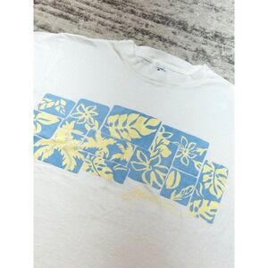 Model T Hawaii Graphic T-Shirt Mens L White Vintage Single Stitch Made in USA